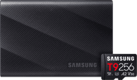 Samsung T9 Portable SSD 4 To Noir + Samsung MicroSDXC T9 256 Go 200 Mo/s