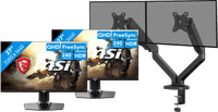 MSI MAG 271QPX QD-OLED Duo Pack + BlueBuilt Monitorarm Mechanische Veer voor 2 Monitoren