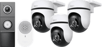 TP-Link Tapo C500 3-Pack + D235 Smart Battery & Wired Doorbell