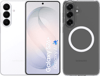 Samsung Galaxy S26 Plus 256GB Wit 5G + BlueBuilt Back Cover met Magneet Transparant
