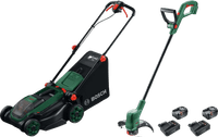 Bosch Rotak 18V2-38 + Bosch Easygrasscut 18 + Bosch Starterset 18V 4,0 Ah (2x)