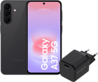 Samsung Galaxy A37 128 Go Noir 5G + BlueBuilt Chargeur avec Port USB-C 45 W Noir