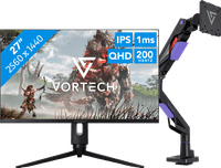 Vortech Pro 27 inch Quad HD + Vortech Monitorarm met Gasveer
