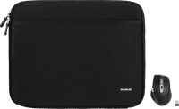 BlueBuilt Laptophoes breedte 36 cm 15-16 inch S Zwart + Maximus Muis