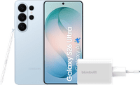Samsung Galaxy S26 Ultra 256GB Lichtblauw 5G + BlueBuilt Oplader 65 Watt Wit