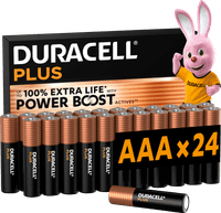 Duracell Plus AAA batteries 24 pieces