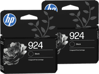 HP 924 Cartridge Zwart Duo Pack