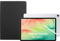 Samsung Galaxy Tab S12 Plus 12.6 inches 512GB WiFi Silver + BlueBuilt Book Case Black