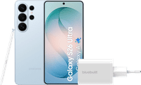 Samsung Galaxy S26 Ultra 256GB Lichtblauw 5G + BlueBuilt Oplader 65 Watt Wit