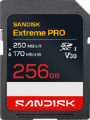 SANDISK Extreme PRO SDXC 256GB 170MB/s Geheugenkaart