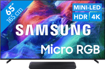Samsung Micro RGB 65" R85H (2026) + Samsung HW-S60D Zwart (2024) Samsung televisie promotie