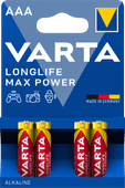 Varta Longlife Max Power AAA Blister 4 Pièces Batterie
