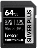 Lexar Professional SDXC Silver Plus 64 Go 100 Mo/s Carte mémoire Lexar