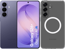 Samsung Galaxy S26 Plus 512GB Donkerblauw 5G +BlueBuilt Back Cover met Magneet Transparant Samsung Galaxy S26 Plus