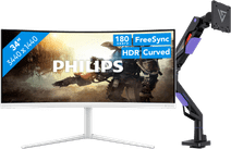 Philips Evnia 34M2C5501A/00 Incurvé + Vortech Bras d'écran PC avec Vérin à Gaz Écran PC gamer Philips à partir de 180 hertz