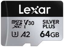 Lexar Professional MicroSDXC Silver Plus 64GB 100MB/s Lexar geheugenkaart