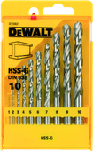 DeWalt 10-piece metal drill set HSS-G 