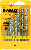 DeWalt Set de 10 Forets à Métal HSS-G Foret à métal 