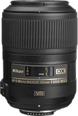 Nikon AF-S 85mm f/3.5G ED VR DX Micro Primelenzen voor Nikon camera