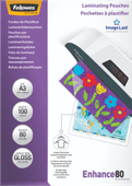 Fellowes Laminating Sheets Enhance 80mic A3 (100 units) 