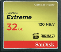 Sandisk CF Extreme 32GB 120mb/s CF geheugenkaart