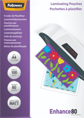 Fellowes Pochettes de plastification Enhance Mat 80 mic A4 (100 pièces) Pochette de plastification A4