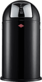 Wesco Pushboy 50 Liter Zwart RVS vuilbak