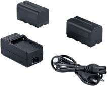 Falcon Eyes 2x Batterie NP-F750 + Chargeur de batterie SP-CHG Batterie pour appareil photo