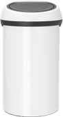 Brabantia Touch Bin 60 Liter White Witte vuilbak