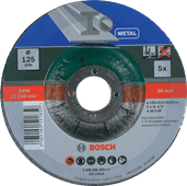 Bosch Slijpschijf Metaal 125 mm 5 stuks Slijpschijf