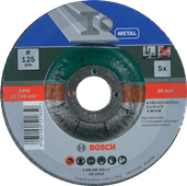 Bosch Disque à meuler Métal 125 mm 5 pièces Disque à meuler en métal 125 mm