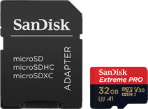 SanDisk microSDHC Extreme Pro 32 Go 100 MB/s A1 U3 + adaptateur SD Carte Micro SD pour smartphone