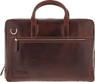 Plevier London 15" Dark Brown Sac à bandoulière en cuir