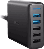 Anker PowerPort Speed Chargeur 5 Ports USB 18 W Quick Charge 3.0 Noir 