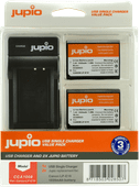 Jupio Kit : Batterie LP-E10 (2x) + Chargeur USB Unique Batterie pour appareil photo