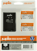 Jupio Kit: Battery NP-BX1 (2x) + USB Double-Sided Charger Battery for compact cameras