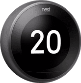 Google Nest Thermostaat Zwart Zelflerende thermostaat