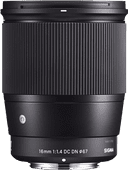 Sigma 16 mm f/1.4 DC DN Contemporary Monture E Objectif pour appareil photo hybride