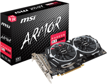 MSI Radeon RX 580 Armor 8G OC AMD videokaart
