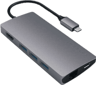 Satechi USB-C vers USB-A, Ethernet et HDMI Station d'Accueil Gris Sidéral Station d'accueil Satechi pour PC portables