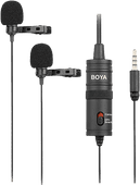 Boya BY-M1DM Duo Lavalier Microfoon Microfoon voor camera