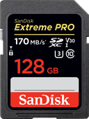 SanDisk SDXC Extreme Pro 128GB 170MB/s Top 10 best verkochte geheugenkaarten