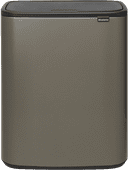 Brabantia Bo Touch Bin 2 x 30 Liter Platinum Brabantia duo vuilbak