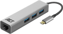 ACT USB-C 3-port Hub with Ethernet USB-C hub