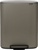 Brabantia Bo Pedal Bin 60 Liter Platinum Pedaalemmer