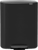 Brabantia Bo Poubelle à Pédale 60 Litres Matt Black Poubelle Brabantia Bo