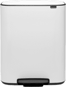 Brabantia Bo Pedal Bin 2x 30L White Duo trash can