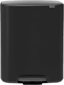 Brabantia Bo Poubelle à Pédale 2 x 30 Litres Matt Black Poubelle duo