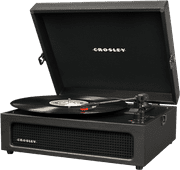 Crosley Voyager Black Record player with headphone connector