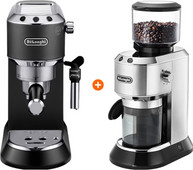 De'Longhi EC685.BK Dedica Black + Coffee Grinder De'Longhi piston machine